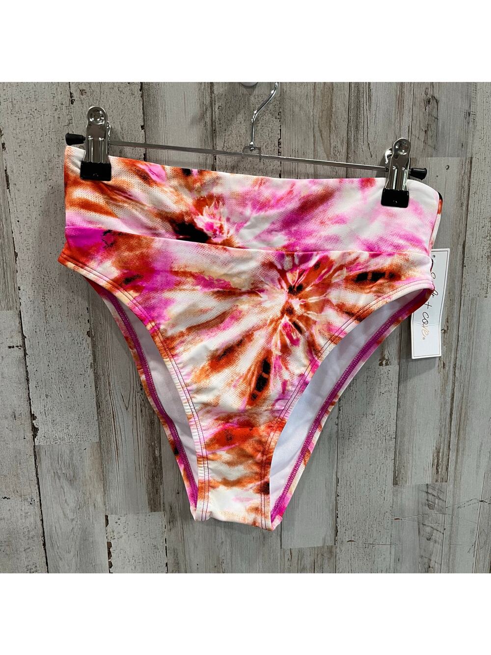 New Salt + Cove Juniors Dye For You High-Waist Bikini Bottoms Small - Multicolor